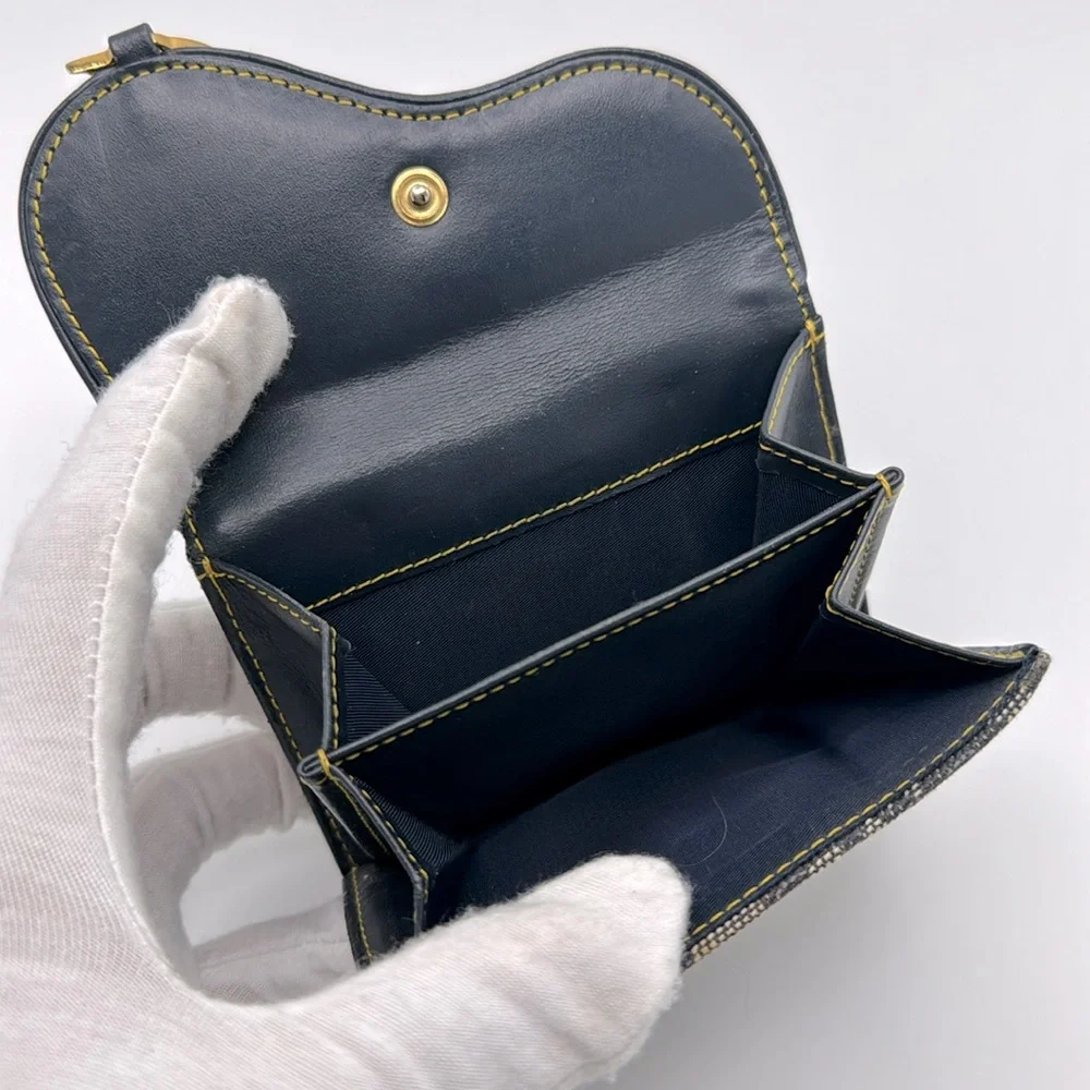 Christian Dior Wallet Saddle Lotus Oblique Jacquard with Unbranded Chain